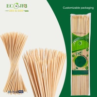 Brochettes jetables rondes en bambou pour barbecue, faciles à utiliser, outil domestique extérieur, brochettes pour grillades, taille personnalisée, OEM