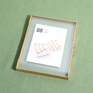 Maxery Brass Khung Kính Bộ Sưu Tập, Cao Cấp Brass Với Rõ Ràng Kính Hiển Thị Khung Tường Treo Khung Ảnh Album Phụ Kiện - Product Image 5