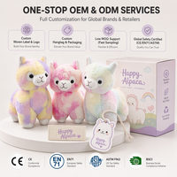 Peluche d'alpaga super douce et personnalisable, mignonne, brodée, anti-stress, unisexe, cadeau de naissance pour les tout-petits