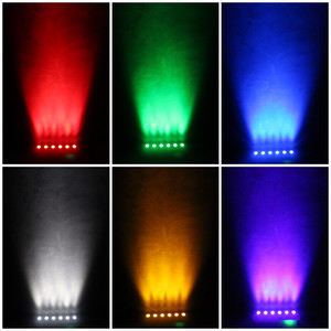 6X12W RGBWAUV LED Rondelle Murale Lumière Intérieur Scène Effet De Lavage Éclairage Sans Fil Batterie Architectural Bâtiment Façade Rondelle <span class=keywords><strong>DJ</strong></span> - Product Image 5