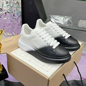 American-style plain-color walking <b>shoes</b>, fashionable and simple, with thick soles, suitable for casual and luxurious wear. - Product Image 1