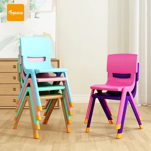 Rubber Cover Anti-slip Colorful Plastic Children Chairs Wholesale Indoor Kids Study Plastics Chairs