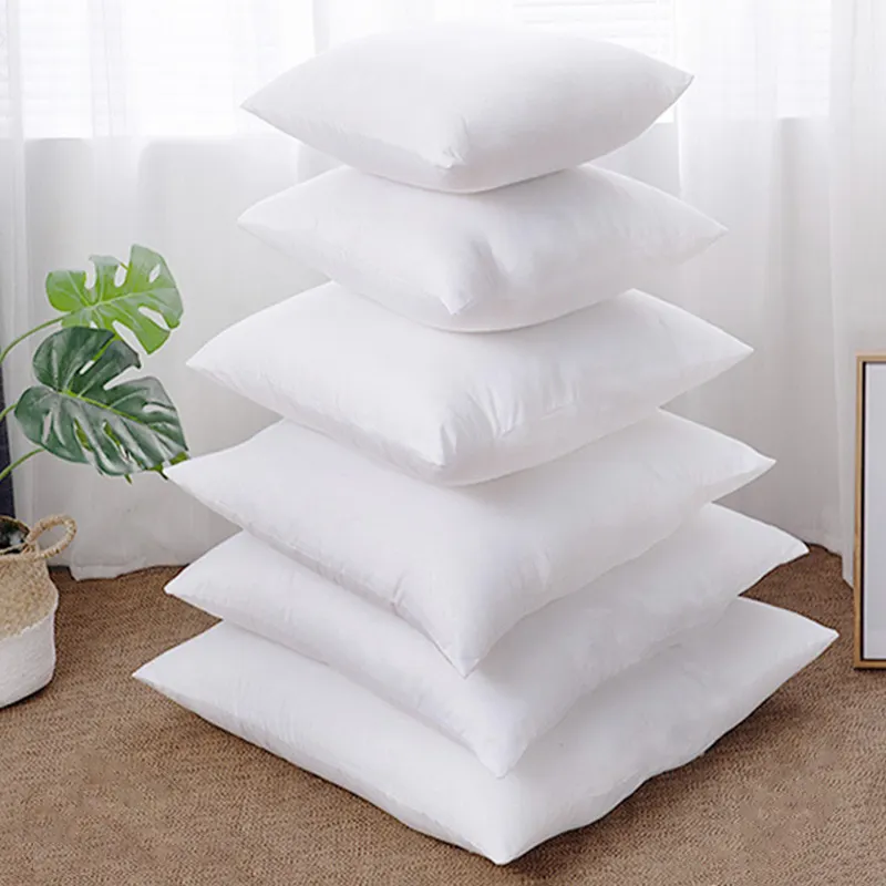 Toptan özel beyaz polyester mikrofiber dolgu otel/ev yastık ekleme yastık minder