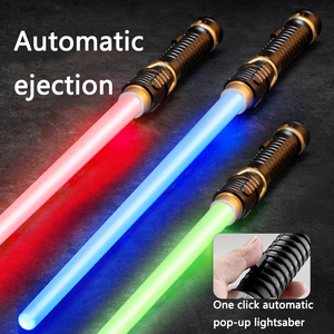 Sabre laser rétractable 2 en 1 avec effets lumineux LED, technologie noire, épée à double lame pop-up, jeu de rôle pour enfants, fête pour garçon - Product Image 2