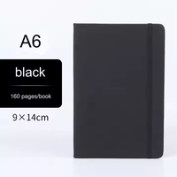 160gsm bambou papier cuir personnalisé moleskine-cahier 2025 journal personnalisé coran journal couverture noire a6 cahier en gros