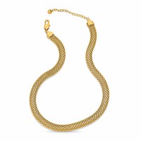 Prêt à expédier en gros, bracelet de montre en acier inoxydable 316L plaqué or 18 carats PVD, chaîne serpent, collier étanche et inaltérable