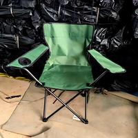 Chaise de camping et de pêche professionnelle robuste en tissu Oxford avec dossier et accoudoirs métalliques, personnalisable avec logo, vente en gros directe usine