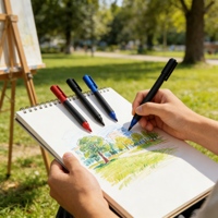 Stylo double usage YF PEN, pointe fine, marqueur artistique et stylo-outil, aquarelle et stylo de couleur, ensemble de marqueurs en plastique