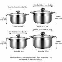 YUEDISI vente en gros d'ustensiles de cuisine multifonctions en acier inoxydable batterie de cuisine marmites à soupe et à bouillon avec couvercles