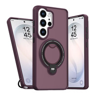 Funda Magnética Antigolpes para Teléfono, con Acabado Mate, TPU y PC, con Protección de 360 Grados °   Anillo Giratorio con Botón Inteligente para Samsung Galaxy S26 Ultra