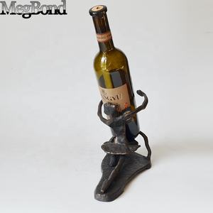 Soporte para <span class=keywords><strong>botella</strong></span> de vino de bailarina de Ballet de hierro fundido, elegante estante de vino de bailarina de Metal, decoración única para el hogar, artesanías de Metal - Product Image 4