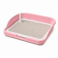 Bac à toilette anti-éclaboussures à parois hautes pour animaux de compagnie, support amovible pour tapis d'apprentissage de la propreté pour chien, bac à pipi pour chiot d'intérieur 48 x 39 x 10 cm