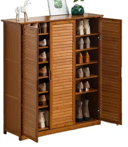 Shoe Rack,Vertical Shoe Rack,Entryway Wooden Shoes Racks, Modern Shoe Rack  Organizer, Space Saving Shoes Storage Dark brown