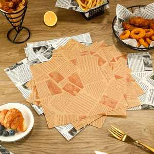 Papier d'emballage alimentaire personnalisé en gros avec logo imprimé, résistant à la graisse, pour sandwichs, burgers, poulet frit et frites - Product Image 5
