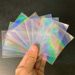 Protège-cartes transparents en PP avec motif étoile holographique, 4 pouces, film protecteur pour cartes à collectionner et photocartes, style moderne - Product Image 4