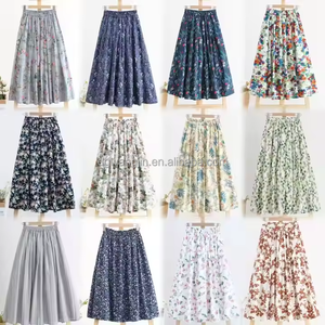 Manufacturer Wholesale Summer Midi Pleated <strong>Skirt</strong> <strong>Plus</strong> <strong>Size</strong> Women's Elastic High Waisted Satin Plain A-line <strong>Skirt</strong> - Product Image 5