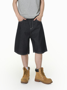 Pantalones vaqueros de mezclilla para hombre, color negro anís, corte ajustado, tono oscuro, al por mayor - Product Image 3