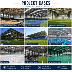 Estructura de Acero para Estadios Deportivos, Construcción Industrial Duradera, Estructuras de Acero Prefabricadas de Alta Resistencia, Construcción de Acero Pesado - Product Image 2