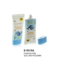Tube plat OEM pour crème BB, emballage vide pour crème BB blanche avec embout, 60g