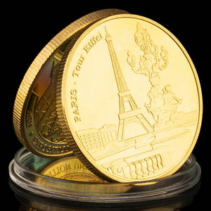 <span class=keywords><strong>Parigi</strong></span> <span class=keywords><strong>Tour</strong></span> <span class=keywords><strong>Eiffel</strong></span> moneta oro placcato Souvenir architettura francese regalo commemorativo da collezione per esposizione o collezione - Product Image 4