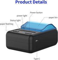 Imprimante thermique de reçus MHT-P11, petite, mobile, USB, sans fil, portable, imprimante de reçus, vente en gros, imprimante d'étiquettes 58 mm
