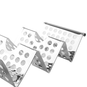 Soporte para Tortillas de Acero Inoxidable en Forma de W, Soporte Multiusos para Tacos y Crepas, Plateado, Grosor de 0.45 mm, para Fiestas - Product Image 5