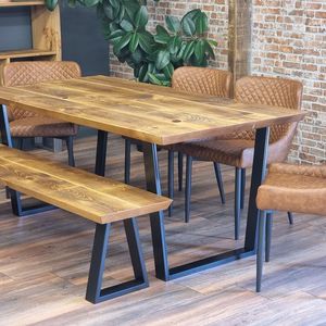 Mobilier d'extérieur design simple de bonne qualité directement de l'usine <span class=keywords><strong>Table</strong></span> à manger et chaises de jardin en bois imperméables pour restaurant - Product Image 5
