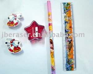 Supply Cartoon Stationery Set <b>Pencil</b> and Eraser - Product Image 2
