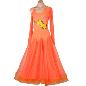 Vestido de <span class=keywords><strong>baile</strong></span> de salón moderno de alto grado directo de fábrica YZR, <span class=keywords><strong>ropa</strong></span> de competición de gran <span class=keywords><strong>swing</strong></span> de poliéster 100%, nuevo - Product Image 5