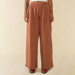 Custom Logo Loose Fit Pants Plain Solid Color High Elastic Waist <strong>Ladies</strong> Clothing Design Pleats <strong>Trousers</strong> for Women - Product Image 6