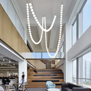 Lâmpada de led moderna para decoração de hotel, lobby, restaurante, sala de estar, lâmpada pendente de engenharia