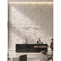 Nouveauté : Carrelage souple en pierre naturelle ivoire, texture 3D, panneau mural pour décoration intérieure et extérieure