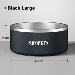 Portátil aço inoxidável Pet Food Bowl parede dupla isolada Metal <span class=keywords><strong>Dog</strong></span> Cat Dish <span class=keywords><strong>Non</strong></span> <span class=keywords><strong>Slip</strong></span> Lightweight Easy Clean Durable - Product Image 5