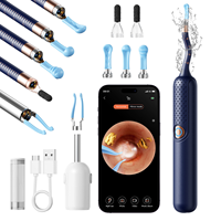 Nettoyeur d'oreilles intelligent sans fil HD avec caméra otoscope numérique flexible et contrôle par application pour l'entretien personnel quotidien