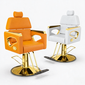 Sillón de Barbería de Acero Inoxidable con Reposapiés, Silla de Peluquería Profesional, Silla de Estilismo Hidráulica Resistente para Barbería - Product Image 6