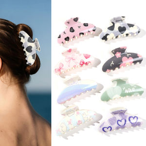 Pinzas de Pelo Grandes y Sencillas de PVC de 10.5 cm, Estilo Retro Coreano, para Mujeres y Niñas - Product Image 6