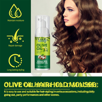 Marque privée vegan bio super huile d'olive Mousse coiffante Mousse coiffante naturel bouclage nourrissant crème de bouclage à la noix de coco