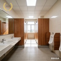 Cabines de toilettes modernes et compactes pour hôtels, salles de bain, gymnases, sanitaires commerciaux en HPL, étanches et ignifuges, cloisons WC