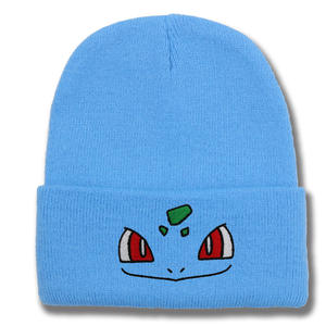 Chapeau tricoté brodé motif Bulbasaur <span class=keywords><strong>Pokémon</strong></span> pour homme et femme, chaud, style Hip-Hop, réglable, pour l'automne et l'hiver - Product Image 3