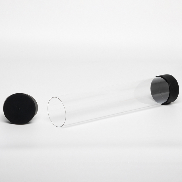 Round Plastic Playmat Tube for Gaming Tcg Play Mat Mouse Mat Storage Tube - Black