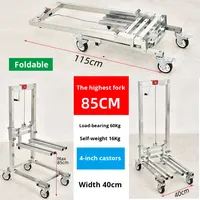 Chariot de levage portable, utilisation à domicile, outil de traction pour stand, chariot de déchargement pliable ultra-léger à quatre roues