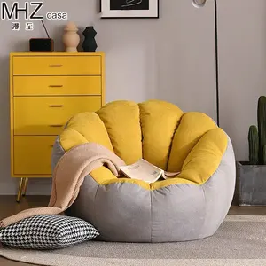 MHZ haus Wohnzimmer Sofas Indoor moderner Beanbag Stuhl Rückenlehne Unterstützung Kürbis Sessel Beanbag Liegestühle Beanbag Liegestühle