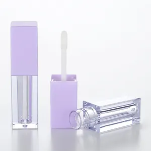 Morbido tocco gommoso elegante tubo viola pastello lucidalabbra con bacchette