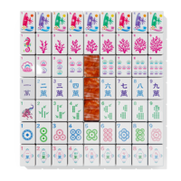 Permainan Papan Mahjong Eksklusif Stok AS Lokal, 160 Ubin Berat dalam Kotak Aluminium Kokoh untuk Permainan Papan Klasik, Dapat Dikirim
