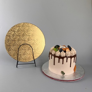 Plato Base Redondo/Cuadrado para Tartas Sunshine de 4/6/8/10/12/14 Pulgadas y 13mm de Grosor, Dorado/Plateado, para Exhibición de Postres y Repostería - Product Image 3