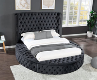 Ensembles de meubles de chambre à coucher en bois de style moderne chinois OEM, commode en tissu velours en option avec ensembles de miroirs pour les designs de lits