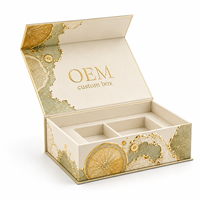Caja de Regalo Magnética de Cartón Rígido de Lujo, Reciclable, con Impresión Personalizada, para Empaque de Sets de Cosméticos y Cuidado de la Piel de Alta Gama