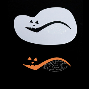 <span class=keywords><strong>Stencil</strong></span> per Tatuaggi Temporanei Riutilizzabili in PET Mylar Blu/Bianco 6CM*9.5CM con Design Personalizzato e Logo Privato per Aerografo, Pittura Facciale e Body Art - Product Image 4