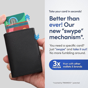 New Arrival kim loại nhôm tự động Pop Up RFID chặn mỏng tối giản thông minh ví cho nam giới - Product Image 5