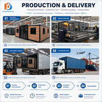 Casas Pequeñas Personalizadas, Casa Expandible, Casa Modular, Casa Prefabricada de 20 pies y 40 pies para América del Norte, Casa Pequeña Prefabricada